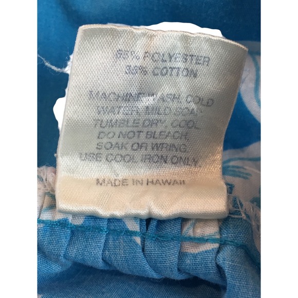 Royal Creations‎ Muumuu Hawaiian Dress Blue Floral Womens Size S Short Sleeve - Picture 5 of 8